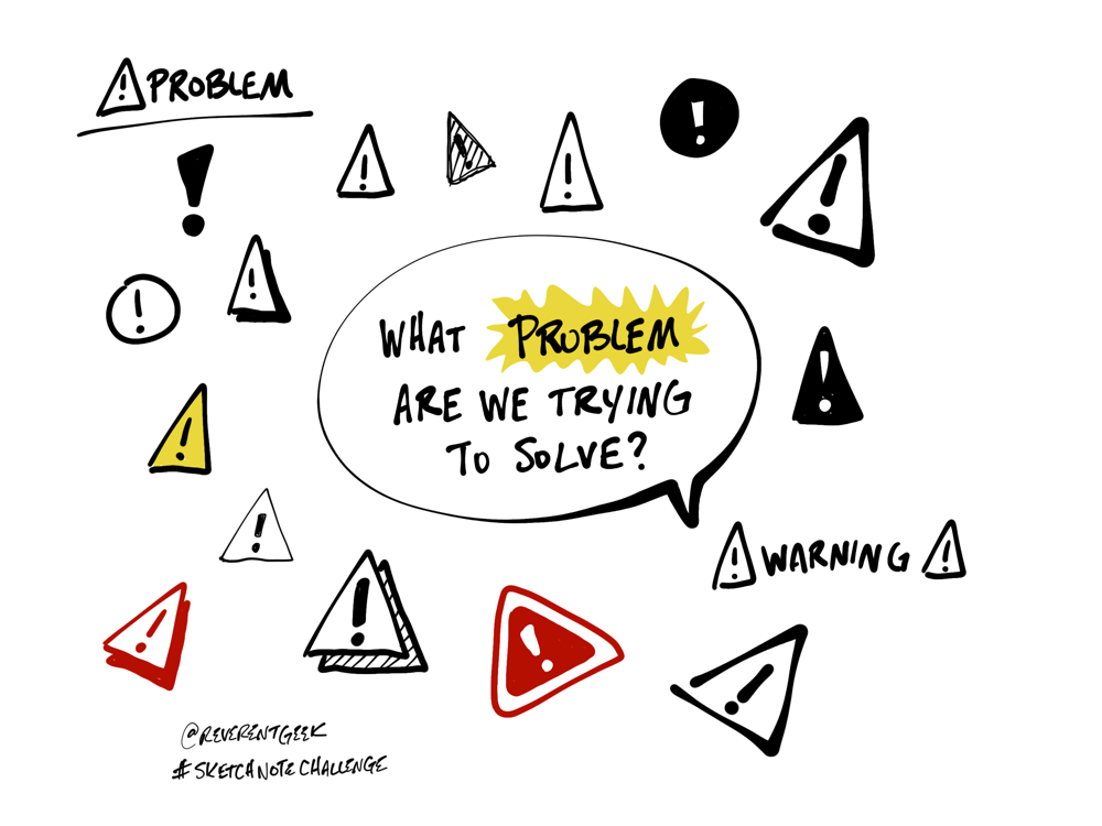 https://reverentgeek.com/content/images/2019/08/sketchnote-challenge-day-02-problems.png