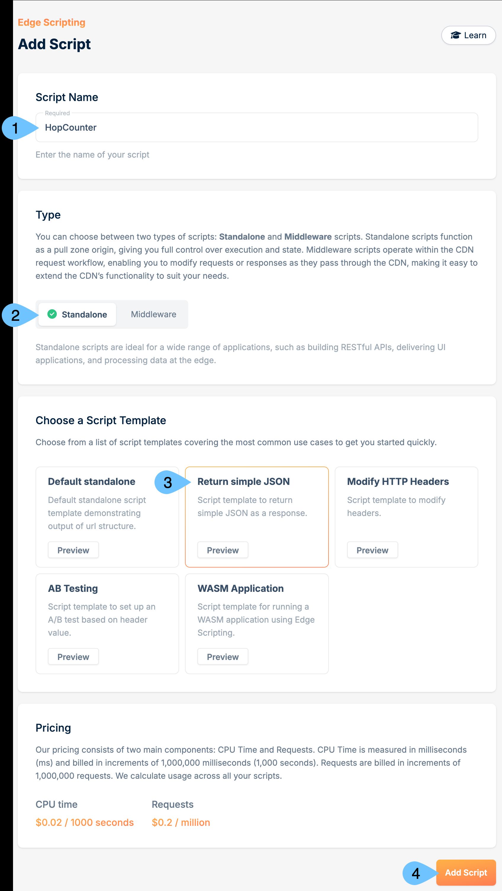 Bunny Scripting: configure script