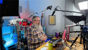 View of setup from the side