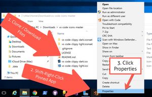 Windows application properties