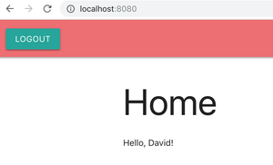 Authenticated home page