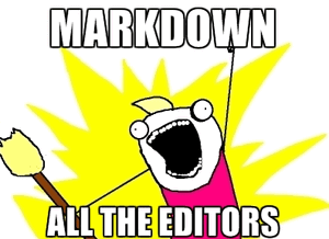 Markdown all the editors