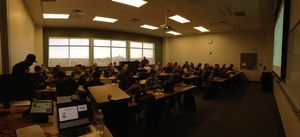 Intro to Node.js talk audience