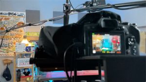 View from back of camera