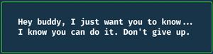 A Note of Encouragement