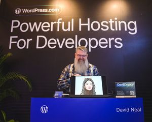Working the WordPress.com developer booth at WordCamp Asia 2025