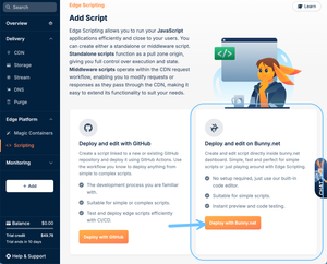 Bunny Scripting: deploy with Bunny.net