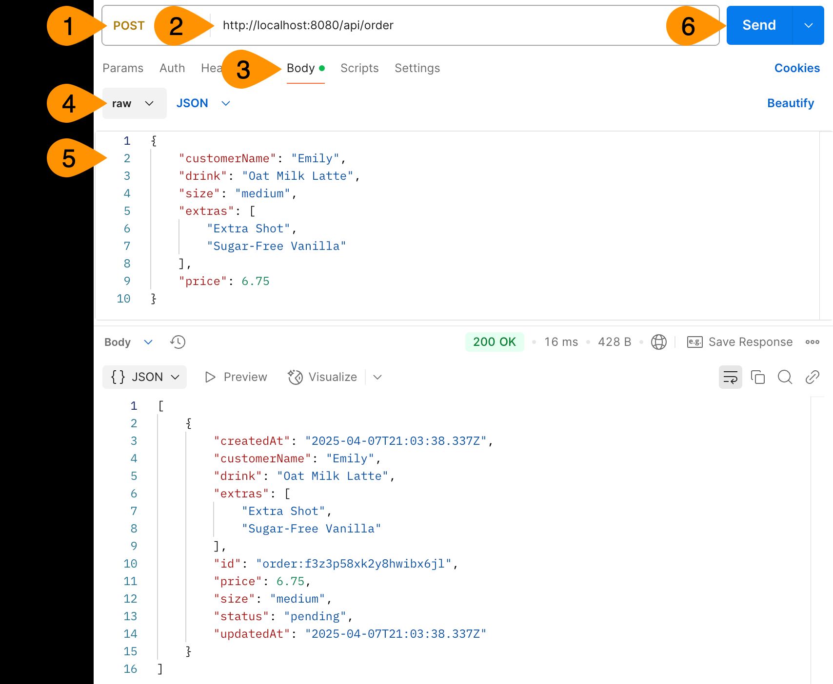 Create an order