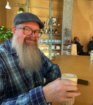 Enjoying a Push X Pull Coffee